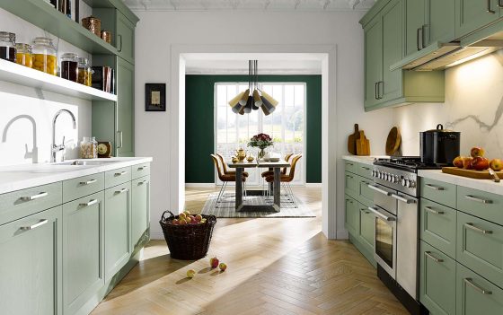 light green white kitchen design