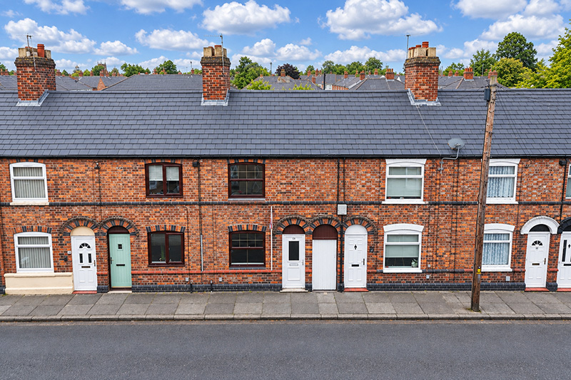Victorian terraces in Nantwich